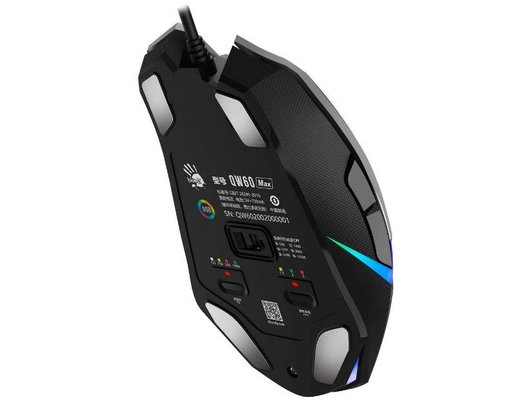 Мышь проводная игровая A4Tech Bloody W60 Max черный (W60 MAX STONE BLACK)